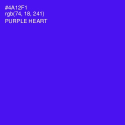 #4A12F1 - Purple Heart Color Image