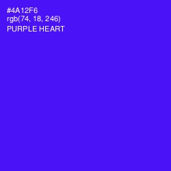 #4A12F6 - Purple Heart Color Image