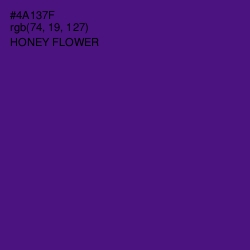 #4A137F - Honey Flower Color Image