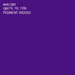 #4A1381 - Pigment Indigo Color Image