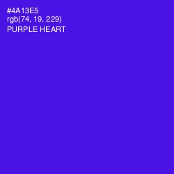 #4A13E5 - Purple Heart Color Image