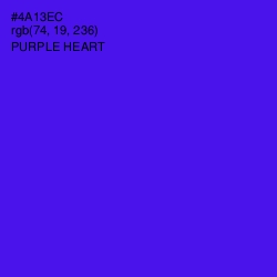 #4A13EC - Purple Heart Color Image