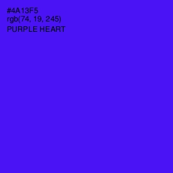 #4A13F5 - Purple Heart Color Image