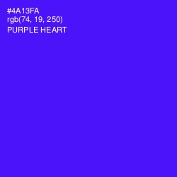 #4A13FA - Purple Heart Color Image