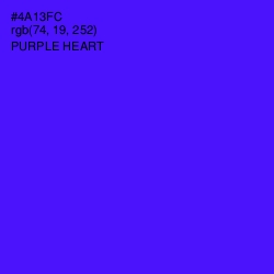 #4A13FC - Purple Heart Color Image