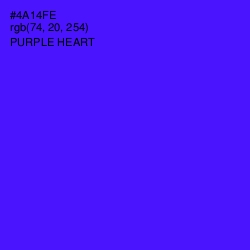 #4A14FE - Purple Heart Color Image