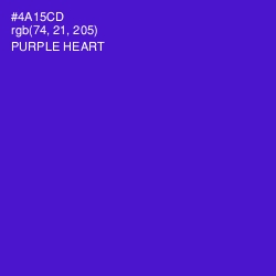 #4A15CD - Purple Heart Color Image