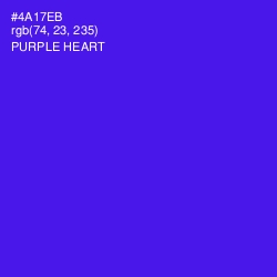 #4A17EB - Purple Heart Color Image