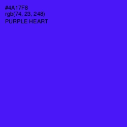 #4A17F8 - Purple Heart Color Image