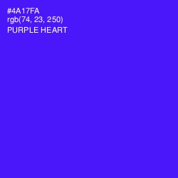 #4A17FA - Purple Heart Color Image