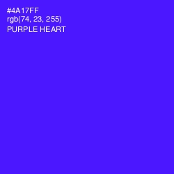 #4A17FF - Purple Heart Color Image