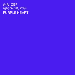 #4A1CEF - Purple Heart Color Image