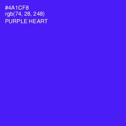 #4A1CF8 - Purple Heart Color Image