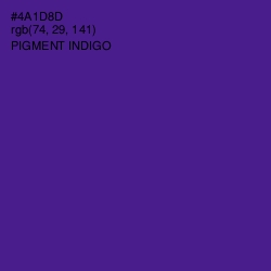 #4A1D8D - Pigment Indigo Color Image