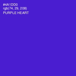 #4A1DD0 - Purple Heart Color Image
