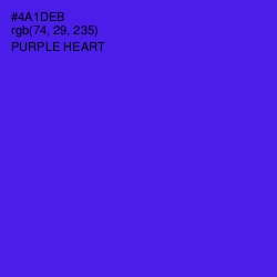 #4A1DEB - Purple Heart Color Image