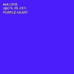 #4A1DFB - Purple Heart Color Image