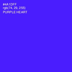 #4A1DFF - Purple Heart Color Image