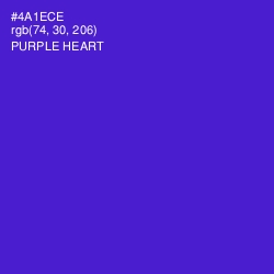 #4A1ECE - Purple Heart Color Image