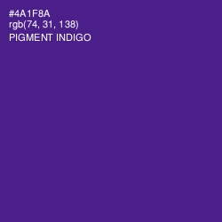 #4A1F8A - Pigment Indigo Color Image