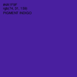 #4A1F9F - Pigment Indigo Color Image