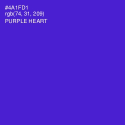 #4A1FD1 - Purple Heart Color Image