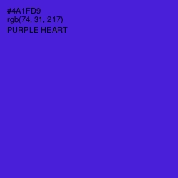 #4A1FD9 - Purple Heart Color Image