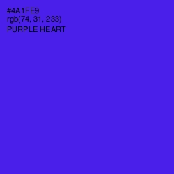 #4A1FE9 - Purple Heart Color Image