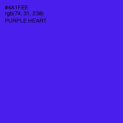 #4A1FEE - Purple Heart Color Image