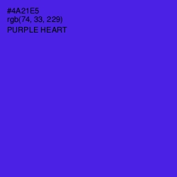 #4A21E5 - Purple Heart Color Image