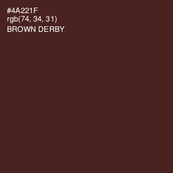 #4A221F - Brown Derby Color Image