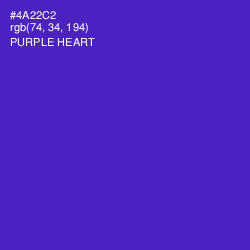 #4A22C2 - Purple Heart Color Image