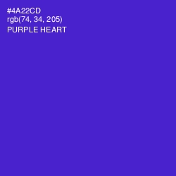 #4A22CD - Purple Heart Color Image