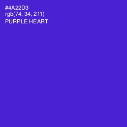 #4A22D3 - Purple Heart Color Image