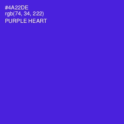 #4A22DE - Purple Heart Color Image