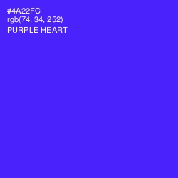 #4A22FC - Purple Heart Color Image
