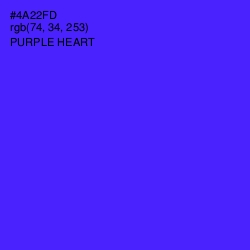 #4A22FD - Purple Heart Color Image