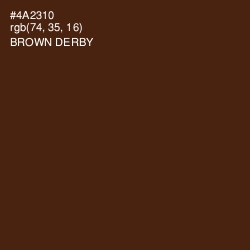 #4A2310 - Brown Derby Color Image