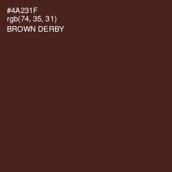 #4A231F - Brown Derby Color Image