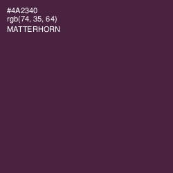 #4A2340 - Matterhorn Color Image