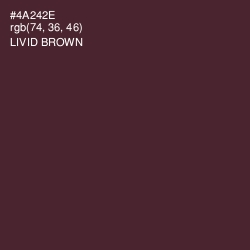 #4A242E - Livid Brown Color Image