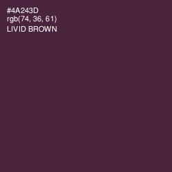 #4A243D - Livid Brown Color Image