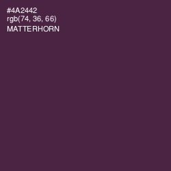 #4A2442 - Matterhorn Color Image