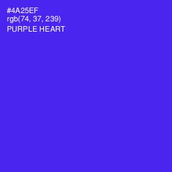 #4A25EF - Purple Heart Color Image