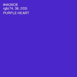#4A26CB - Purple Heart Color Image