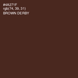 #4A271F - Brown Derby Color Image