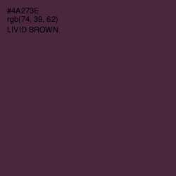 #4A273E - Livid Brown Color Image