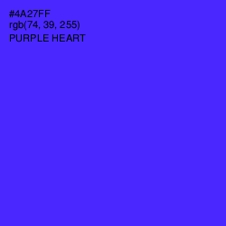 #4A27FF - Purple Heart Color Image