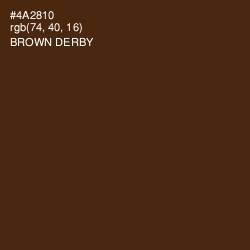 #4A2810 - Brown Derby Color Image