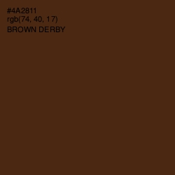 #4A2811 - Brown Derby Color Image